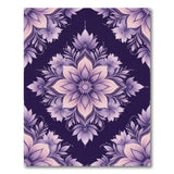 Purple Floral Medallion Purple Area Rug