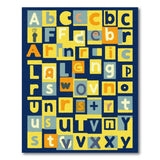 Vibrant Multi-Color ABC Alphabet Kids Area Rug