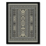 Black White Heritage Tribal No. 2 Area Rug