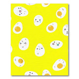 Cute Cartoon Fried Eggs Yellow Area Rug