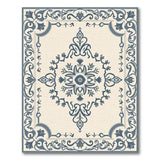 Traditional Persian Elegant Blue Floral Medallion Area Rug