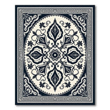 Traditional Persian Elegant Black White Persian Floral Area Rug