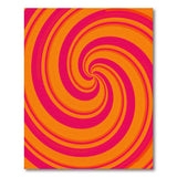 Hypnotic Pink Orange Swirl Area Rug