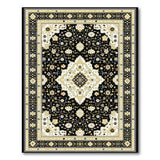 Black Gold Traditional Persian Area Rug