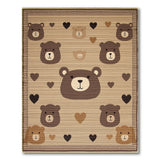 Adorable Teddy Bear Hearts Kids Area Rug