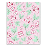 Pink Blush Pink Cherry Blossom Floral Area Rug