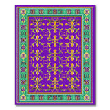 Purple Fleur-de-Lis Heritage Area Rug