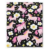 Galactic Pink Unicorns Stars Area Rug