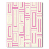 Pink Geometric Outline Area Rug
