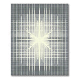 Grey Geometric Starburst Area Rug