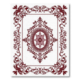 Red Ornate Red Floral Baroque Area Rug