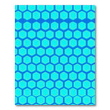 Teal Blue Hexagon Honeycomb Geometric Area Rug