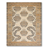 Beige Heritage Tribal Abstract Area Rug