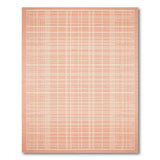 Modern Peach Grid Geometric Area Rug