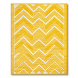 Vibrant Yellow Chevron Zigzag Area Rug