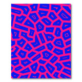 Bold Purple Pink Geometric Modern Area Rug