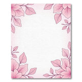 Elegant Pink Hibiscus Border Area Rug