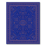 Traditional Persian Blue and Teal Blue Persian Medallion Area Rug