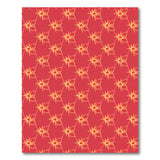 Vibrant Red Geometric Starburst Area Rug
