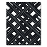 Black White Woven Lattice Geometric Area Rug