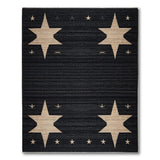Bold Geometric Star Black Area Rug