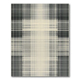 Distressed Black White Plaid Black and White Area Rug