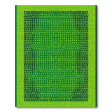 Geometric Modern Green Vibrant Green Crocodile Scale Area Rug
