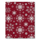 Winter Snowflake Red Area Rug
