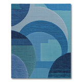Blue Teal Overlapping Circles Area Rug