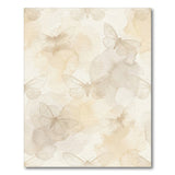 Beige Moth Washable Area Rug