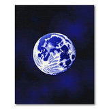 Luminous Blue Moon Palm Silhouette Area Rug