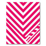 Pink Bold Pink Chevron Zigzag Area Rug