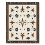 Tribal Star Motif Area Rug in Beige