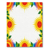 Rainbow Watermelon Sun Border Area Rug