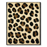 Brown and Tan Leopard Print Cream Area Rug
