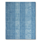Indigo Ikat Vertical Stripe Area Rug