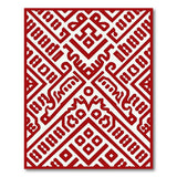 Southwestern Bold Red Southwestern Geometric Area Rug