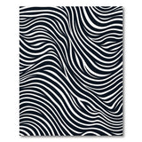 Wavy Black White Abstract Black and White Area Rug