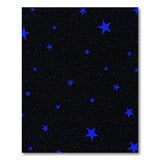 Celestial Blue Stars Night Sky Area Rug