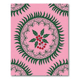 Pink Holly Berry Mandala Area Rug