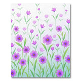 Purple Cosmos Floral Area Rug