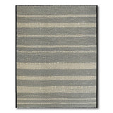 Distressed Vintage Grey Striped Woven Area Rug