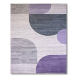 Geometric Modern Purple Grey Geometric Modern Area Rug