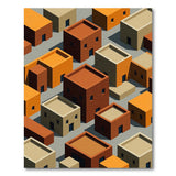 Southwestern Adobe Village Geometric Area Rug