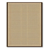 Tan Geometric Trellis Lattice Area Rug