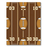 Football Yard Line Brown Area Rug