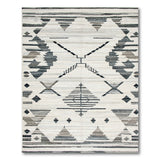 Grey Southwestern Geometric Grey Area Rug