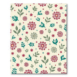 Red Anemone Floral Leaf Area Rug