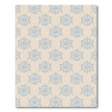 Ornate Blue Snowflake Pattern Area Rug