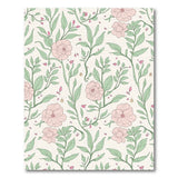 Blush Pink Peony Vine Floral Area Rug